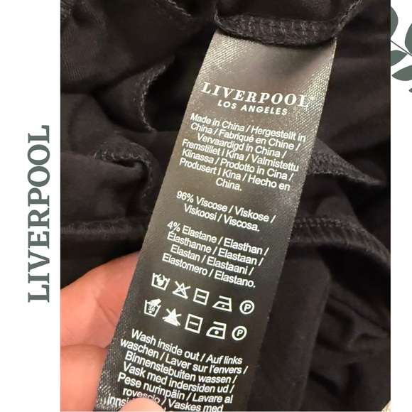 Black Sleeveless Knit Top by Liverpool | Draped Hem | Faux Wrap | Size XS - Picture 5 of 5